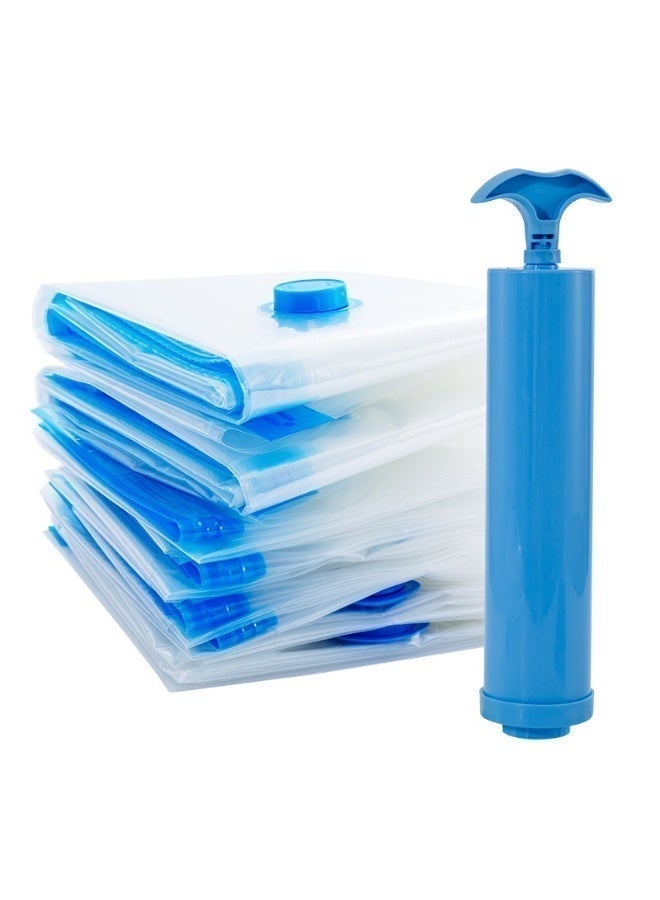 7-Pack Vacuum Storage Bags with Hand Pump – Space Saving, Reusable, Airtight Organizer for Clothes, Bedding, Comforters, Pillows, Travel, Home Storage - Image 1
